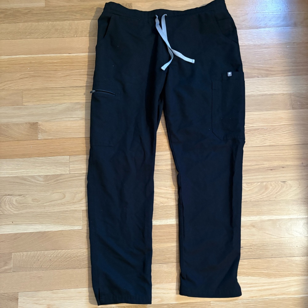 Figs Women's Black Scrub Pants with Drawstring